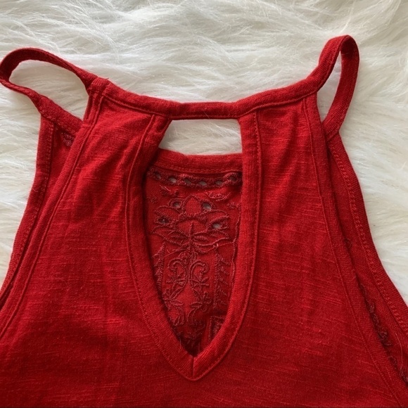 Full Tilt Red Cut Out Tank Top - Picture 4 of 4